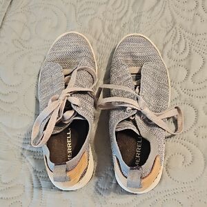 Merrell Gridway Sneakers Womens Gray Lace Up Vibram Sole Shoes